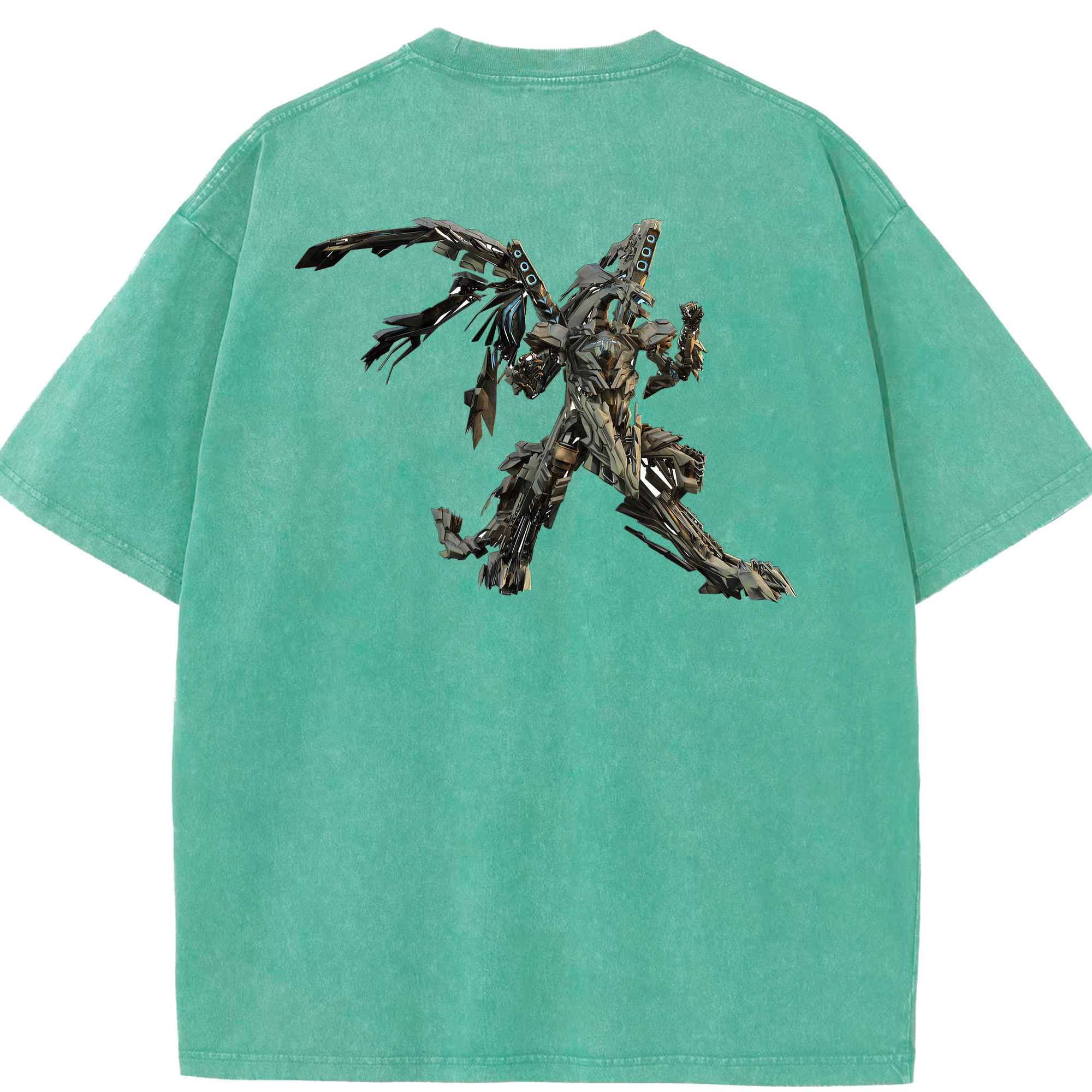 （画像用）  綿100% ヴィンテージ風 半袖Tシャツ（背面プリント）